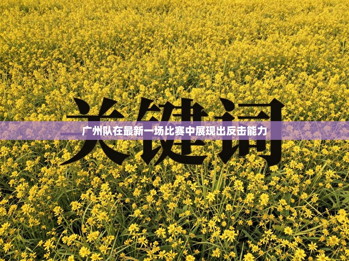 广州队在最新一场比赛中展现出反击能力  第1张